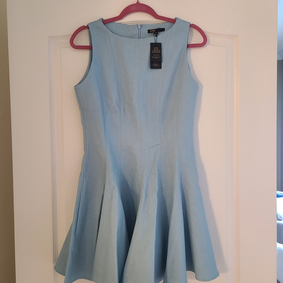 Maje Light Blue Mini Dress - Picture 4 of 4